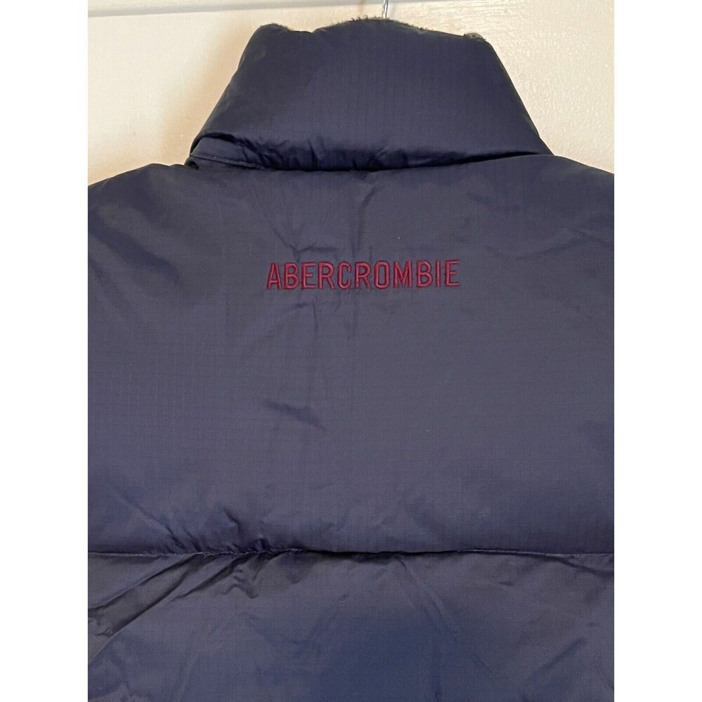 Abercrombie & Fitch Large Blue Vintage 1990’s Duck Down Sleeveless Puffer Vest - Picture 3 of 9